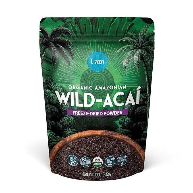It's Good Energy I Am Organic Amazonian Wild Açaí Powder | 100% Wild Grown, Sustainably Collected | Prevents Deforestation | Freeze-Dried | 8X More Antioxidants | No Sugar, Non-GMO, Gluten-Free |